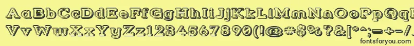 Strslfow Font – Black Fonts on Yellow Background