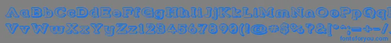 Strslfow Font – Blue Fonts on Gray Background