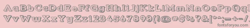 Strslfow Font – Gray Fonts on Pink Background