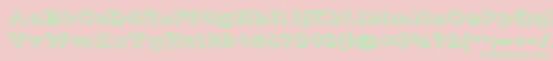 Strslfow Font – Green Fonts on Pink Background