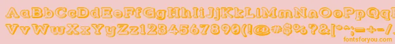 Strslfow Font – Orange Fonts on Pink Background