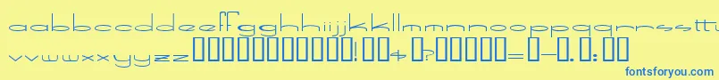 SpeedBowling Font – Blue Fonts on Yellow Background