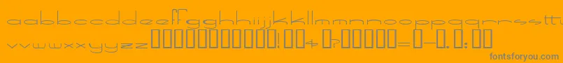 Saiba mais sobre a fonte SpeedBowling Fonte SpeedBowling – fontes cinzas em um fundo laranja