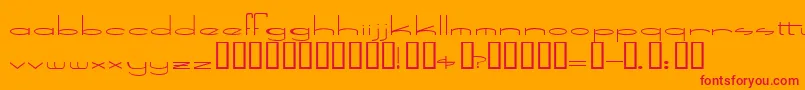 SpeedBowling-Schriftart – Rote Schriften auf orangefarbenem Hintergrund
