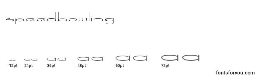 SpeedBowling Font Sizes
