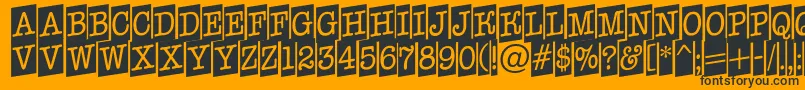 AOldtypernrcmup Font – Black Fonts on Orange Background