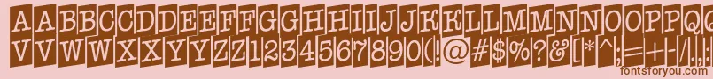 AOldtypernrcmup Font – Brown Fonts on Pink Background