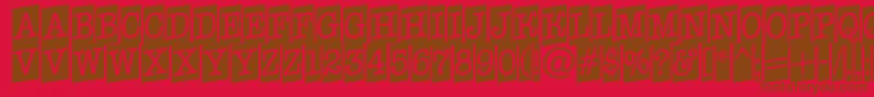 AOldtypernrcmup Font – Brown Fonts on Red Background