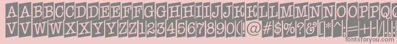 AOldtypernrcmup Font – Gray Fonts on Pink Background