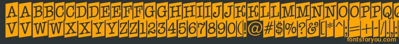 AOldtypernrcmup Font – Orange Fonts on Black Background