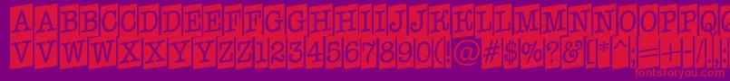 AOldtypernrcmup Font – Red Fonts on Purple Background