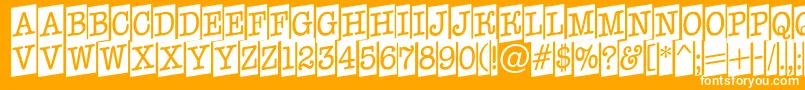 AOldtypernrcmup Font – White Fonts on Orange Background