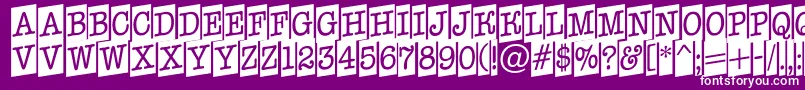 AOldtypernrcmup Font – White Fonts on Purple Background