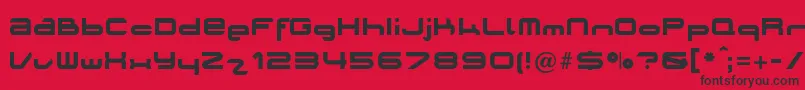 Plano ffy Font – Black Fonts on Red Background