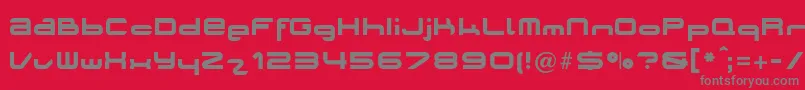 Plano ffy Font – Gray Fonts on Red Background