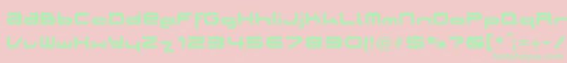 フォントPlano ffy – ピンクの背景に緑の文字