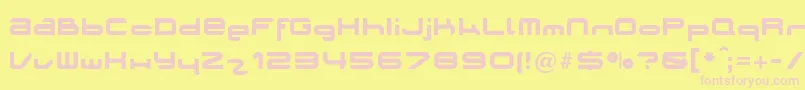 Plano ffy Font – Pink Fonts on Yellow Background