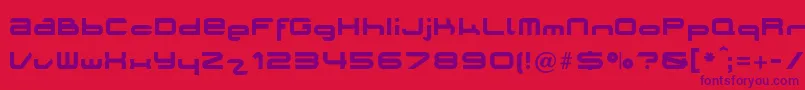 More about Plano ffy Font Plano ffy Font – Purple Fonts on Red Background