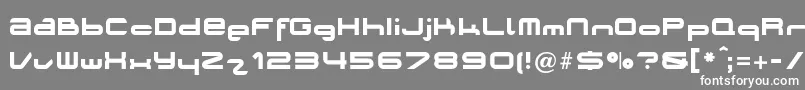 Plano ffy Font – White Fonts on Gray Background