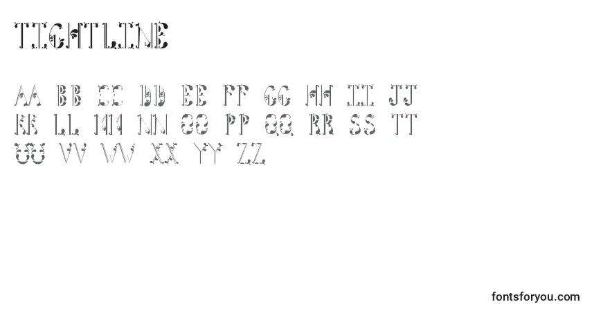 Шрифт Tightline – алфавит, цифры, специальные символы