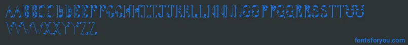 Tightline Font – Blue Fonts on Black Background
