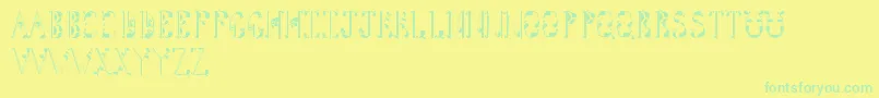 Más sobre la fuente Tightline fuente Tightline – Fuentes Verdes Sobre Fondo Amarillo