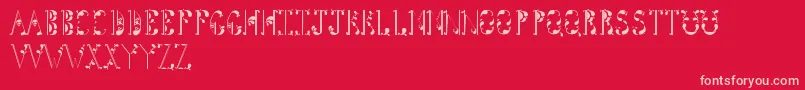 Tightline Font – Pink Fonts on Red Background