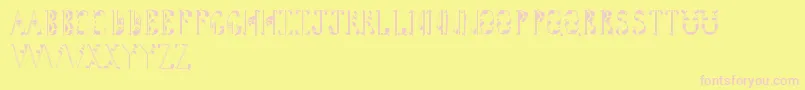 Tightline Font – Pink Fonts on Yellow Background