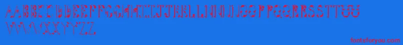 Tightline-fontti – punaiset fontit sinisellä taustalla
