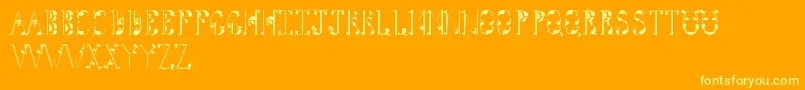 Tightline Font – Yellow Fonts on Orange Background