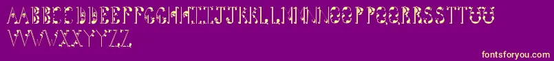 Tightline Font – Yellow Fonts on Purple Background