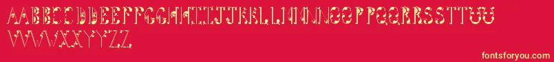 Tightline Font – Yellow Fonts on Red Background