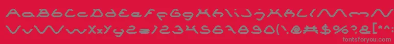 Spider Font – Gray Fonts on Red Background