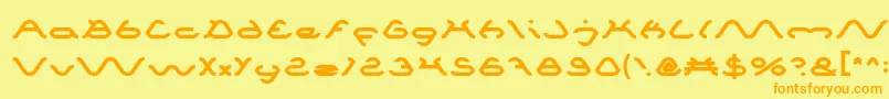 Weitere Informationen zur Spider-Schriftart Spider-Schriftart – Orangefarbene Schriften auf gelbem Hintergrund