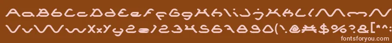フォントSpider – 茶色の背景にピンクのフォント