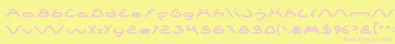 Fonte Spider – fontes rosa em um fundo amarelo