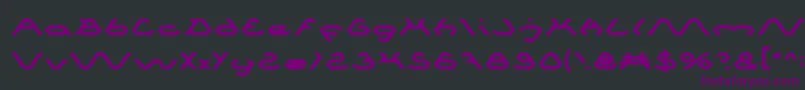 Fonte Spider – fontes roxas em um fundo preto