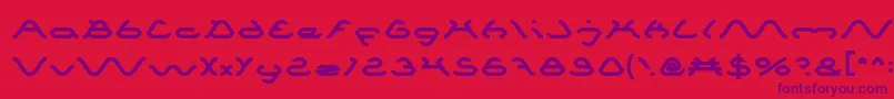 Spider Font – Purple Fonts on Red Background