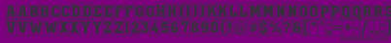 フォントAAssuantitulcmfr – 紫の背景に黒い文字