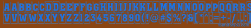 Шрифт AAssuantitulcmfr – синие шрифты на коричневом фоне