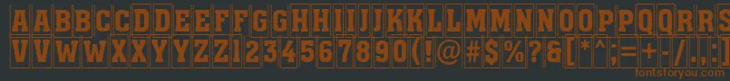 AAssuantitulcmfr Font – Brown Fonts on Black Background