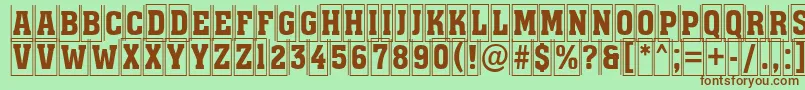 AAssuantitulcmfr Font – Brown Fonts on Green Background