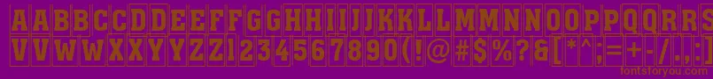 AAssuantitulcmfr Font – Brown Fonts on Purple Background