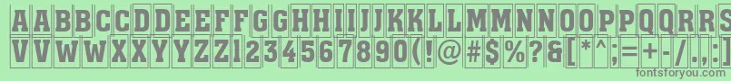 AAssuantitulcmfr Font – Gray Fonts on Green Background