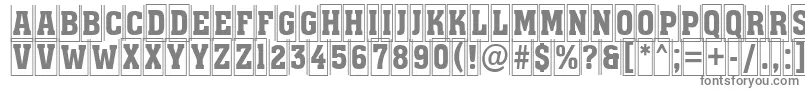 フォントAAssuantitulcmfr – 白い背景に灰色の文字