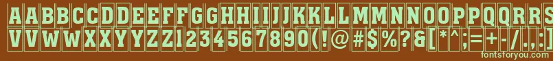 AAssuantitulcmfr Font – Green Fonts on Brown Background