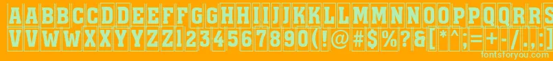 AAssuantitulcmfr Font – Green Fonts on Orange Background