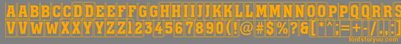 AAssuantitulcmfr Font – Orange Fonts on Gray Background