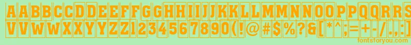 AAssuantitulcmfr Font – Orange Fonts on Green Background