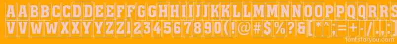 AAssuantitulcmfr Font – Pink Fonts on Orange Background